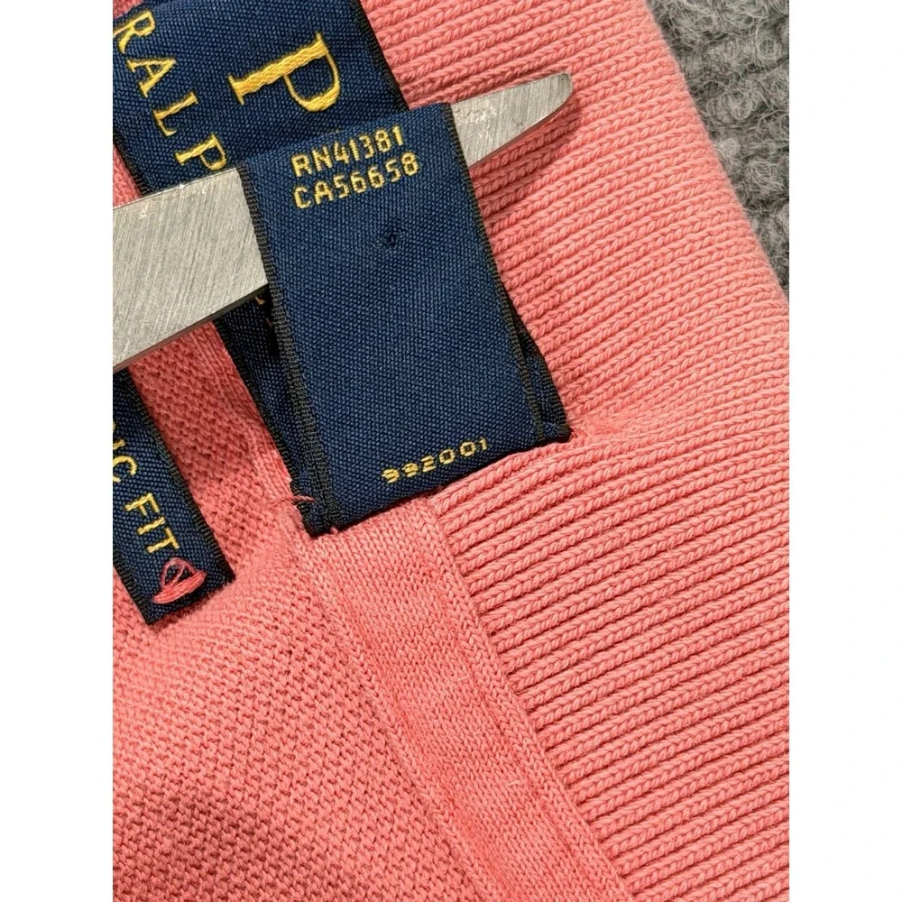 Polo Ralph Lauren Classic Fit Men's L Pink Short Sleeve Solid Logo Polo Shirt